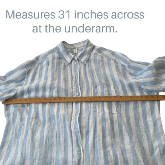 XXL Gorgeous H&M Shirt, 100% Linen, Oversized, NWT - Picture 16 of 17